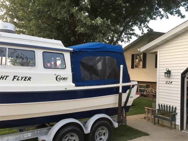 Port view of new camper enclosure