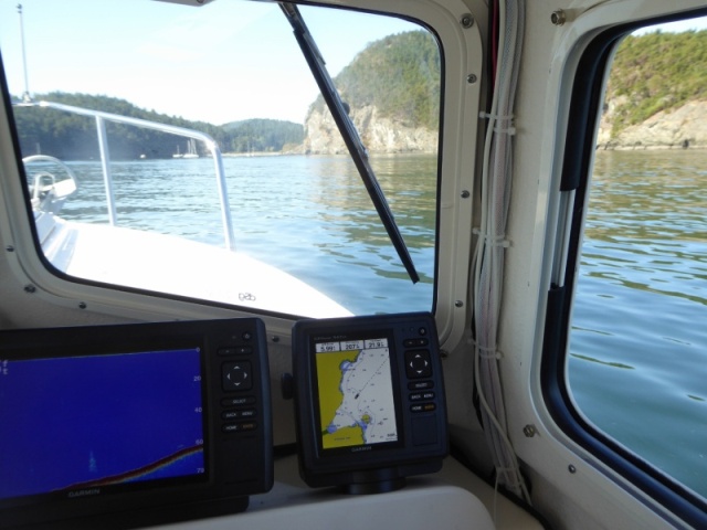 Saturday morning approaching Watmough Bay, Lopez Island