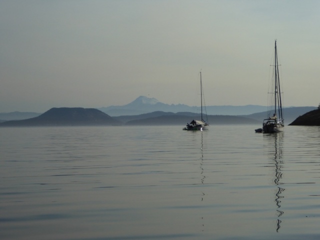 The winds finally died in the middle of the night and Sunday was flat calm all day