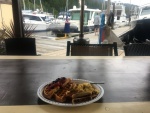 Breakfast on the dock, delicious!