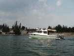 Bill Roche\'s new Ranger Tug 23.  He spent a month this year at  Yellowstone Lake with it & we were there too much of that time.