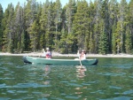 Susan and Chuck with the new inflatable Canoe