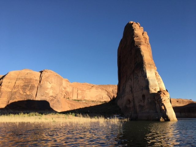 Camped just under the front of the pinnacle.  The pinnacle is the front  of the Island  where Explorer Canyon joins the Escalante.