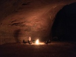 Campfire n the Davis Gulch alcove.