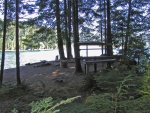 One of the camp sites on the lake