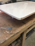 Gelcoat paste on hatch covers.