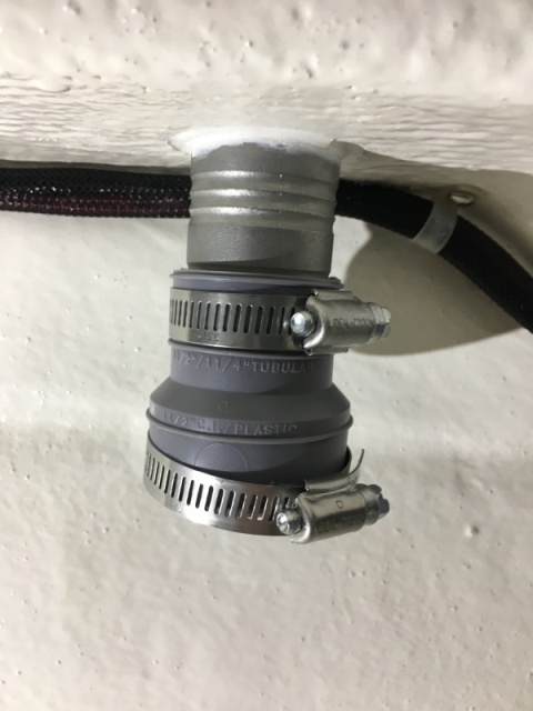 Found this flexible fitting at Lowes, Worked perfectly.