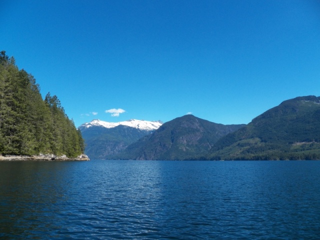 The Queen's Reach (Princess Louisa Inlet is on the right).  It was so calm and flat that I arrived an hour early.
