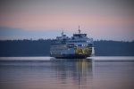 Ferry leaving Sunday morning before sunrise