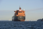 Tankers anchored outside of Anacortes refinery