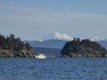 Anchored in Eagle Harbor, nice view of Mount Baker