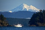 Mount Baker covered with fresh snow