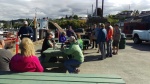 On the wharf at Powell River breakfast.