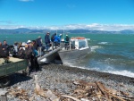 Time to go.  The once-a-day ferry arrival has a supply/social feeling.  Three Maori families still live on the island and provide guide and cooking services.