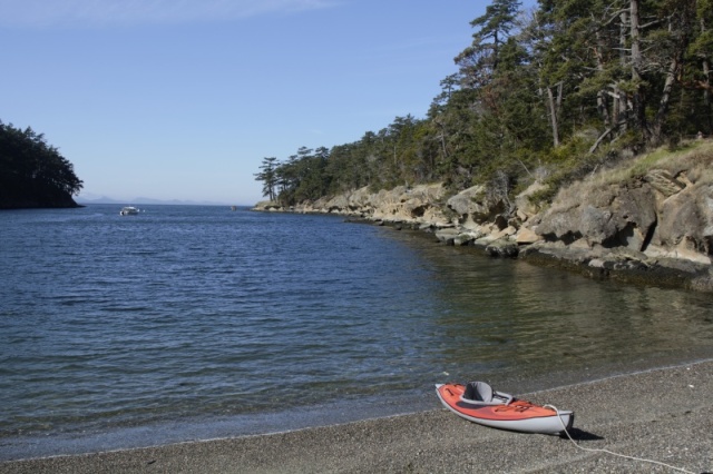 Active Cove, between Patos Island and Little Patos.  Between the exposure to the north from Georgia Strait and the tidal currents it definitely lives up to its name.