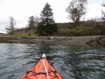 Finding the one tiny beach for landing on Blind Island