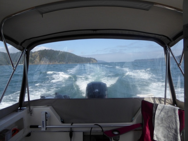 Cruising down Bellingham Channel past Eagle Harbor
