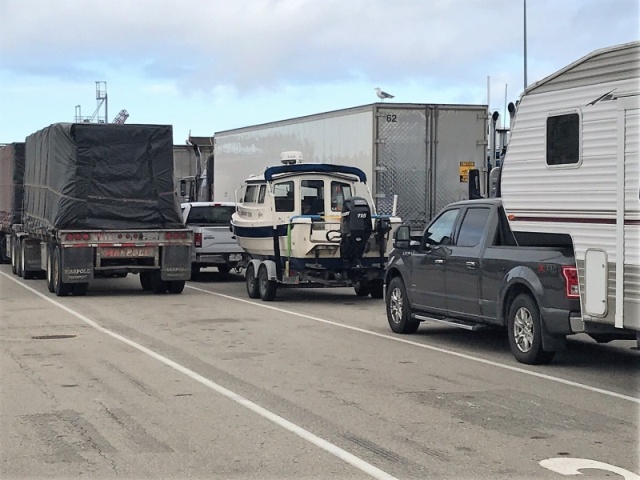 In line for the ferry