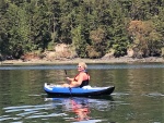 Rosanne on her Kayak