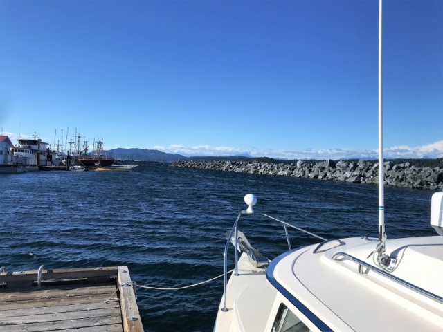 Wind blowing into Campbell River Fisherman\'s Wharf!