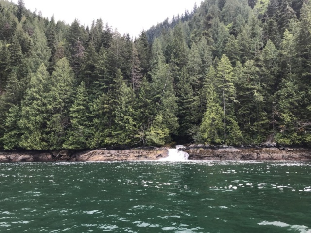 River falls into Toba Inlet