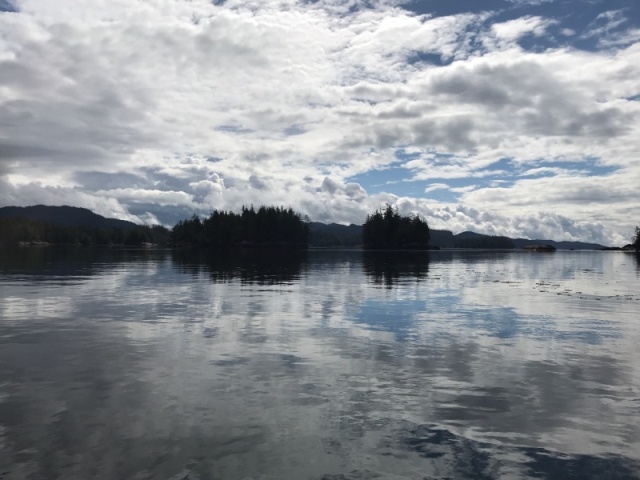 Glassy smooth in the Broughtons this morning