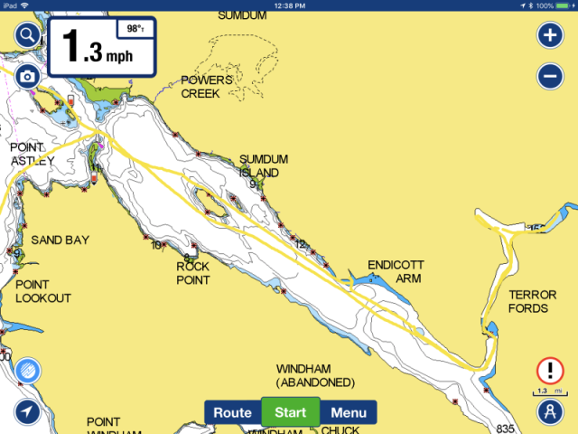 Tracks in & out of Endicott Arm & Ford Terror