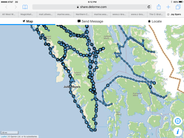 Delorme In Reach of tracks in present area going back to 2015