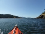 By late afternoon it was so hot in Eagle Harbor with no breeze, that I decided to take another paddle out into Bellingham Channel, over to the Cone Islands and back.  About 15 min each way in my slow inflatable kayak. The breeze felt good out here but couldn't stay long due to increasing currents.