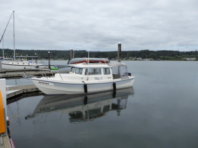 Plenty of space at Poulsbo marina on a Friday in late July.  The dock attendant told me there were over 75 available slips when I had called the night before and no need for reservations.