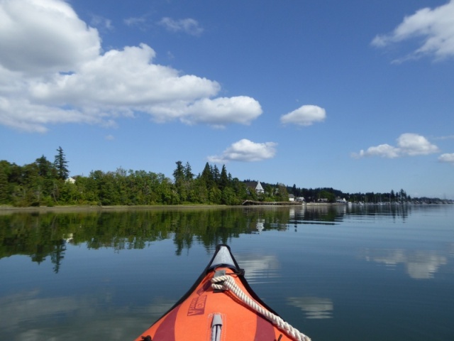 Floating around a calm Liberty Bay