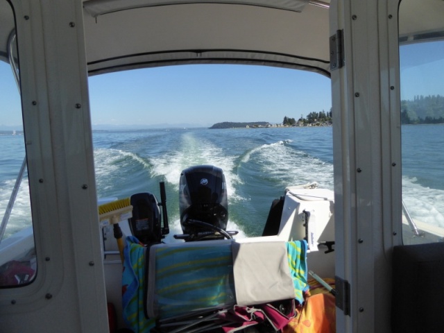 Cruising past Sandy Point on Whidbey island