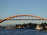 Oak harbor was completely full, every foot of dock space taken by some huge sailing club.  So continued on to La Conner.