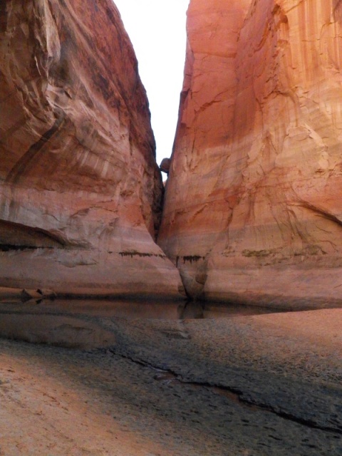 The rock in the slot of Crystal Springs Canyon.