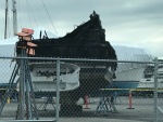 burnt trawler Everett Marina