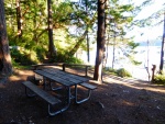 One of several camp sites over looking the bay