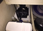 Smartpump under galley shelf