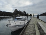 Arrived to an empty dock at Fossil Bay