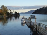 Afternoon in Fossil Bay. Still no other boats. Only downside is the shortness of daylight this time of year.