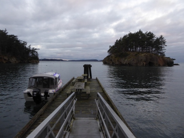 Matia Island state park dock, Christmas Day 2018