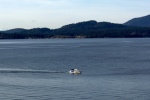 Familiar looking boat entering Fossil Bay