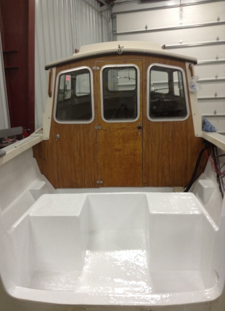 Also painted the inside hull with polyurethane to cover up the original spatter finish.