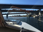 Going under the I-90 bridge