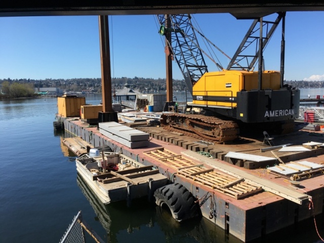 Marina construction at Gene Coulon