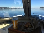 I opted for the bacon cheese burger, since I went with fish-n-chips last time out on the lake