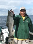 1st Chinook Salmon caught on C-Dancer