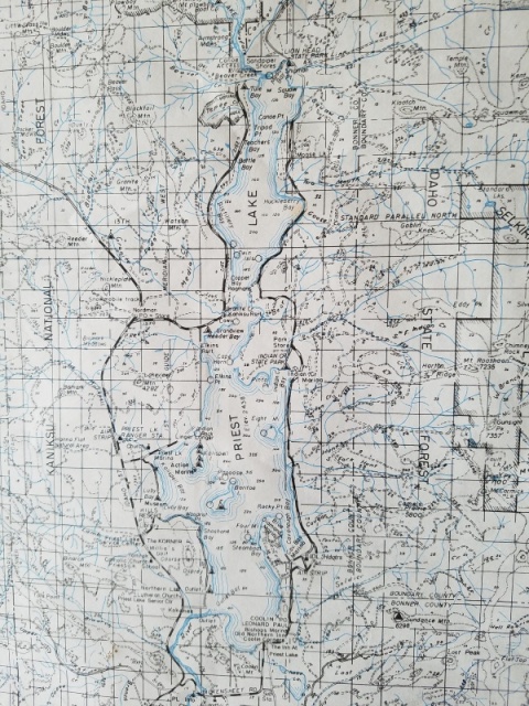 Priest Lake chart/map