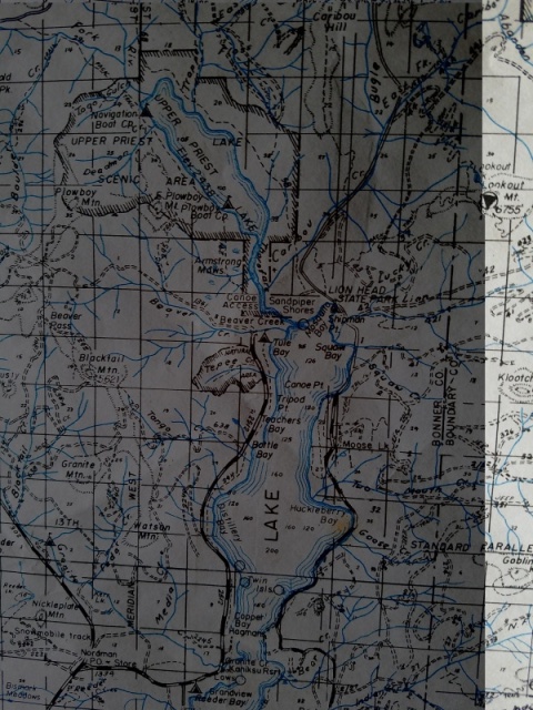 Priest Lake chart/map