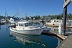 On the Friday before Shrimp opening, and with 80 degree sunny weather, only one other boat on H-dock! That one other boat was a home-built Devlin design, 31' LOA built by a man from Bellingham.