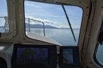 A flat calm north end of Rosario Strait, after entering via Obstruction Pass, after leaving James Island May 4th, 2019